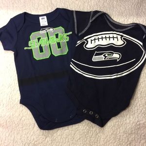 Navy blue Seahawks Onesie bundle